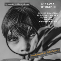 Plakat wystawy fotografii Agnieszki Hołdy-Myśliwiec